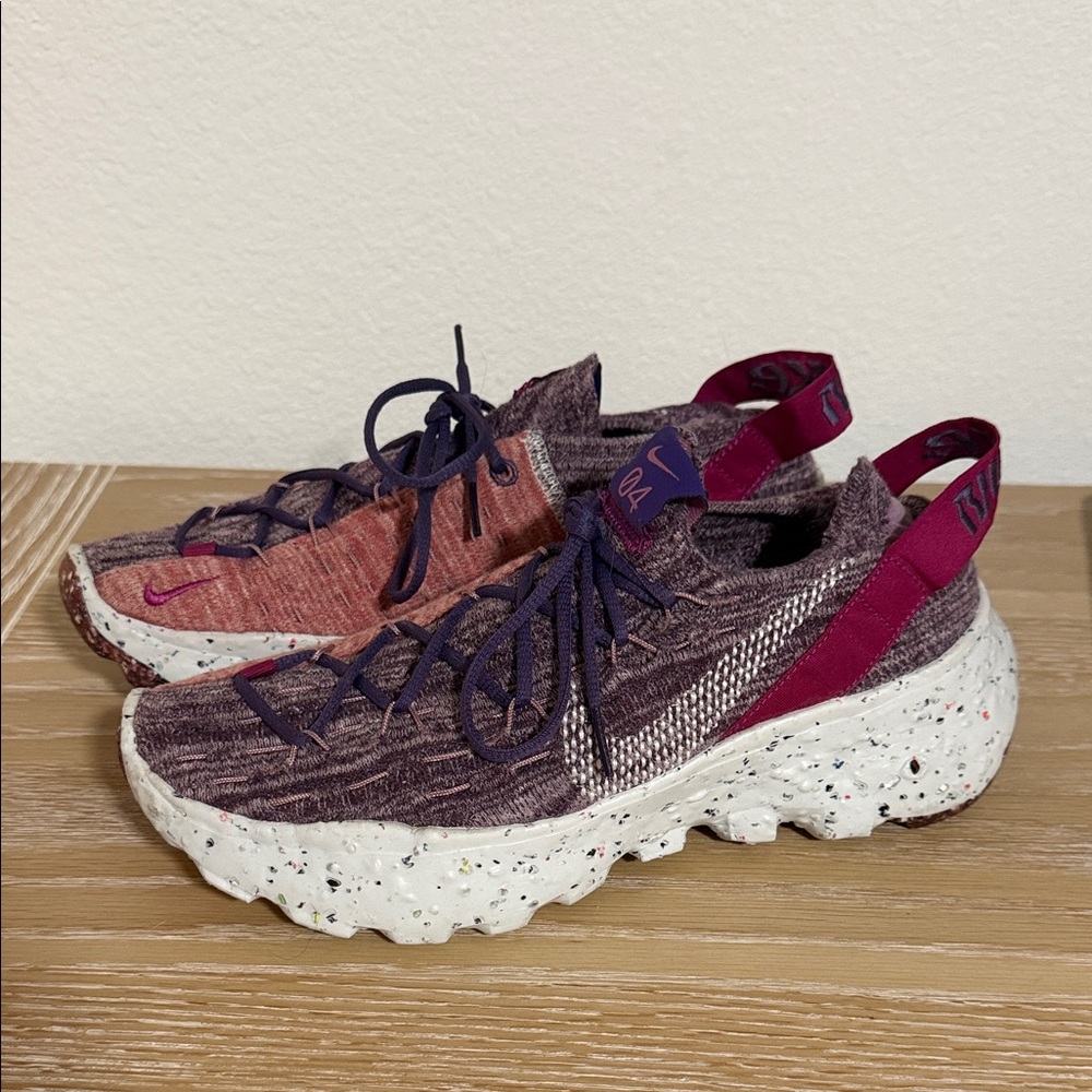 Nike Women's Space Hippie 04 Sneakers in Purple and Pink (cactus flower)